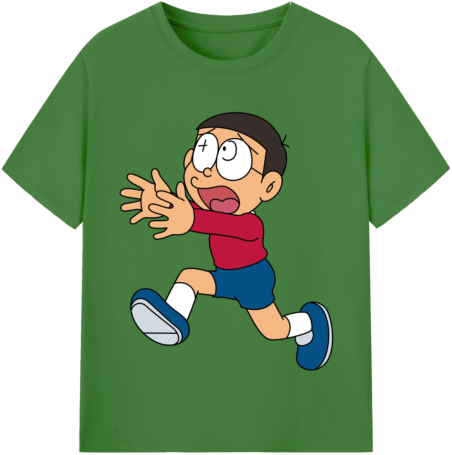 （画像用） ドラえもん 野比 のび太 Doraemon Nobita Nobi レディースカジュアルプリントTシャツ（綿100％）